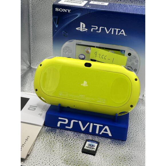 white/yellow ps vita 2000 w/accessories and box! - Picture 6 of 8